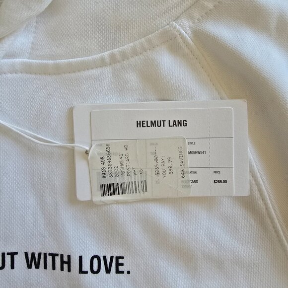Helmut Lang White Hoodie Sweater - Picture 5 of 5